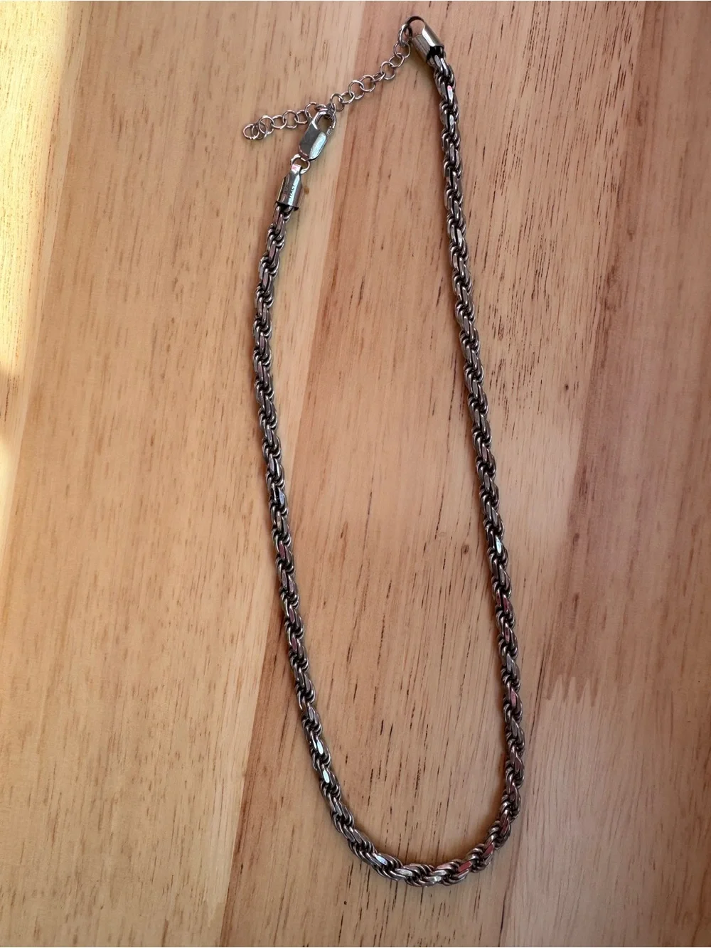 Silver Rope Chain Necklace
